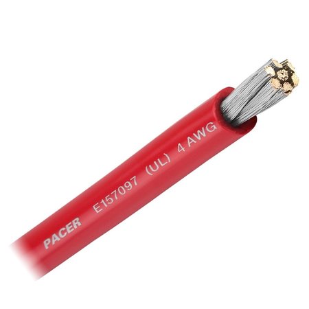 PACER GROUP Pacer Red 4 AWG Battery Cable, Sold By The Foot WUL4RD-FT
